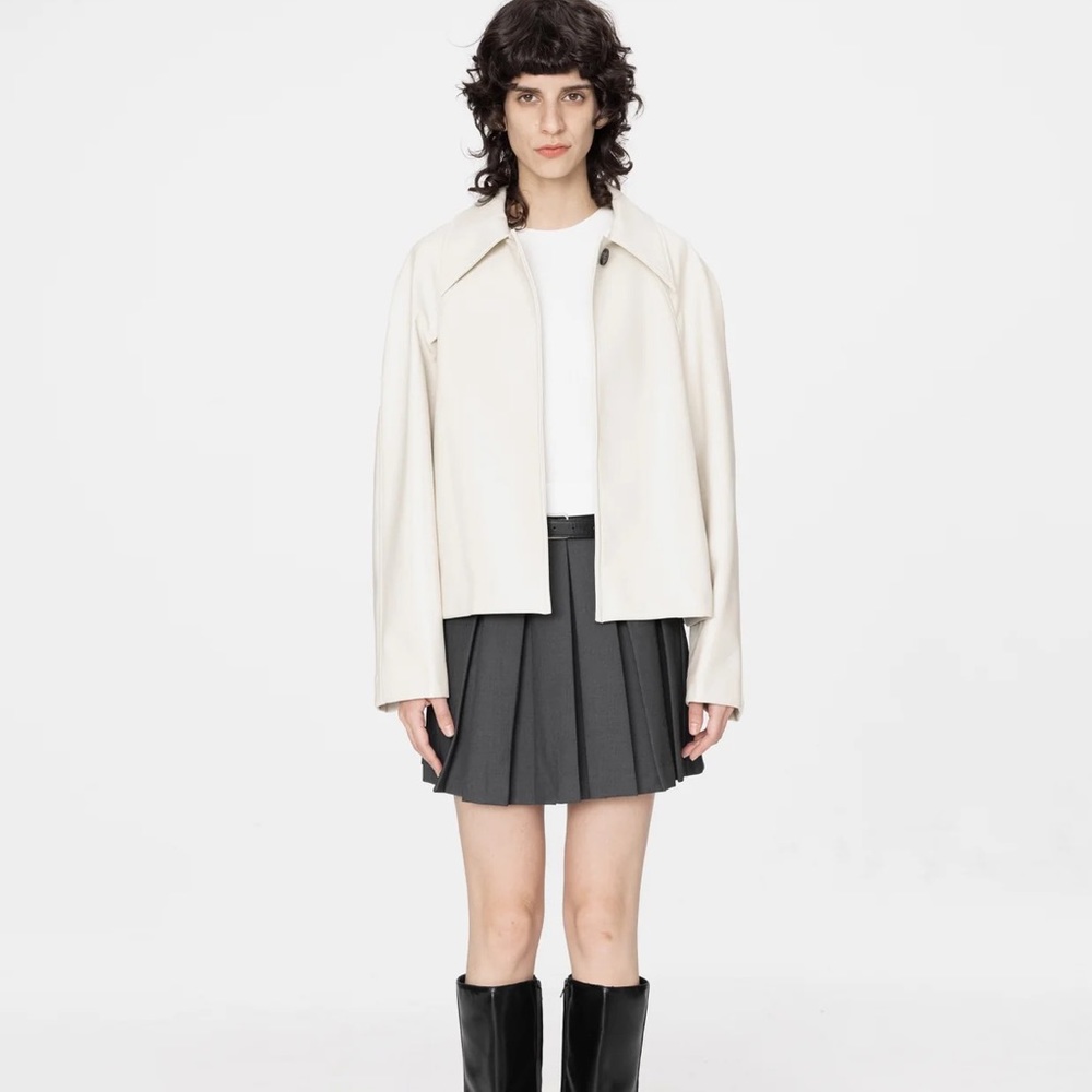 Cubic Faux Leather Jacket
